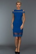 Короткое Вечернее Платье Ярко-синий N98440