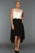 Короткое Вечернее Платье Черный-Белый N98516