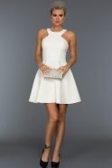 Короткое Вечернее Платье Белый ABK004