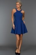 Короткое Вечернее Платье Ярко-синий ABK004
