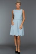 Короткое Вечернее Платье Синий W8020