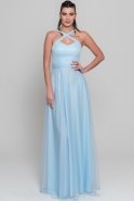 Длинное Вечернее Платье Светло-синий C7192