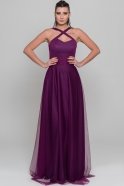 Длинное Вечернее Платье Тёмно-пурпурный C7192