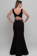 Длинное Вечернее Платье Черный S4370
