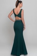 Длинное Вечернее Платье Изумрудно-зеленый S4370