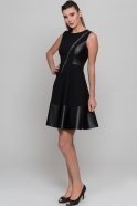 Короткое Коктейльное Платье Черный T2793