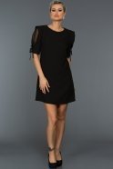 Короткое Вечернее Платье Черный A60658