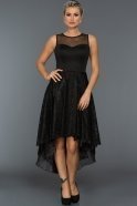 Короткое Вечернее Платье Черный DS214