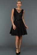 Короткое Вечернее Платье Черный DS342