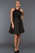 Короткое Вечернее Платье Черный DS366