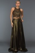 Длинное Вечернее Платье Золотой F243