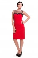 Короткое Коктейльное Платье красный M1376