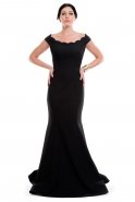 Длинное Вечернее Платье Черный C3259
