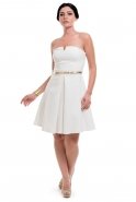 Короткое Коктейльное Платье Белый T2177