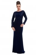 Длинное Выпускное Платье Темно-синий AL8255