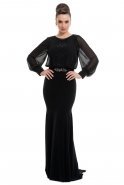Длинное Вечернее Платье Черный AL8202