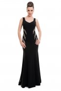 Длинное Вечернее Платье Черный S4092