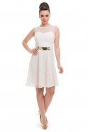 Короткое Коктейльное Платье Белый N98065