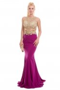 Длинное Выпускное Платье Пурпурный O1407
