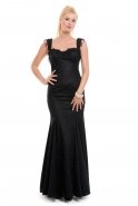 Длинное Вечернее Платье Черный S4076