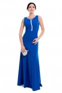 Длинное Вечернее Платье Ярко-синий T2170