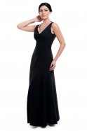 Длинное Вечернее Платье Черный T2168