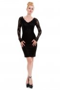 Короткое Коктейльное Платье Черный A60237