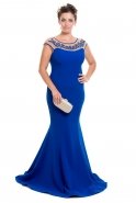 Вечернее Платье Свободного Кроя Ярко-синий O4061