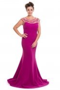 Вечернее Платье Свободного Кроя Пурпурный O4061