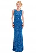 Длинное Вечернее Платье Ярко-синий C3255