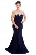 Вечернее Платье Большого Размера Темно-синий O7788