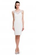 Короткое Коктейльное Платье Белый T2156