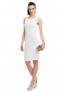 Короткое Вечернее Платье Белый T1840
