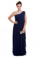 Длинное Вечернее Платье Темно-синий O7800B