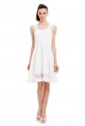 Короткое Вечернее Платье Белый T2163
