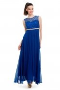 Длинное Вечернее Платье Ярко-синий T2136