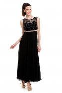 Длинное Вечернее Платье Черный T2136