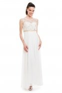 Длинное Вечернее Платье Белый T2136