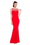 Длинное Вечернее Платье красный C6137