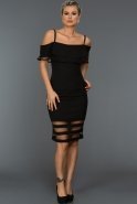 Короткое Вечернее Платье Черный MN1239