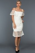 Короткое Вечернее Платье Белый MN1421