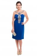 Вечернее Платье Свободного Кроя Ярко-синий O7765
