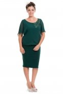 Вечернее Платье Большого Размера Изумрудно-зеленый AL8158