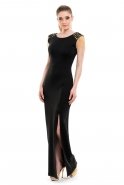 Длинное Вечернее Платье Черный T2111