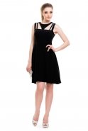 Короткое Коктейльное Платье Черный T2145