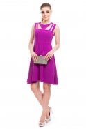 Короткое Коктейльное Платье Пурпурный T2145