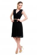 Короткое Коктейльное Платье Черный T2083