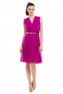 Короткое Коктейльное Платье Пурпурный T2083