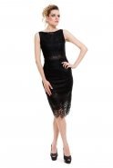 Короткое Вечернее Платье Черный AL8200
