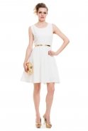 Короткое Вечернее Платье Белый T2077